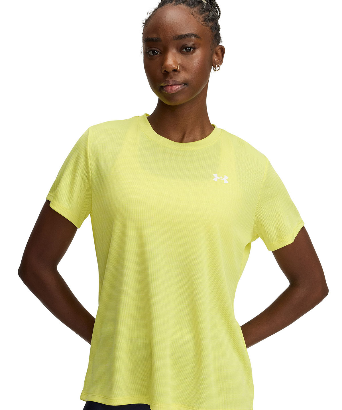 Polera manga corta Under Armour tech amarillo para mujer