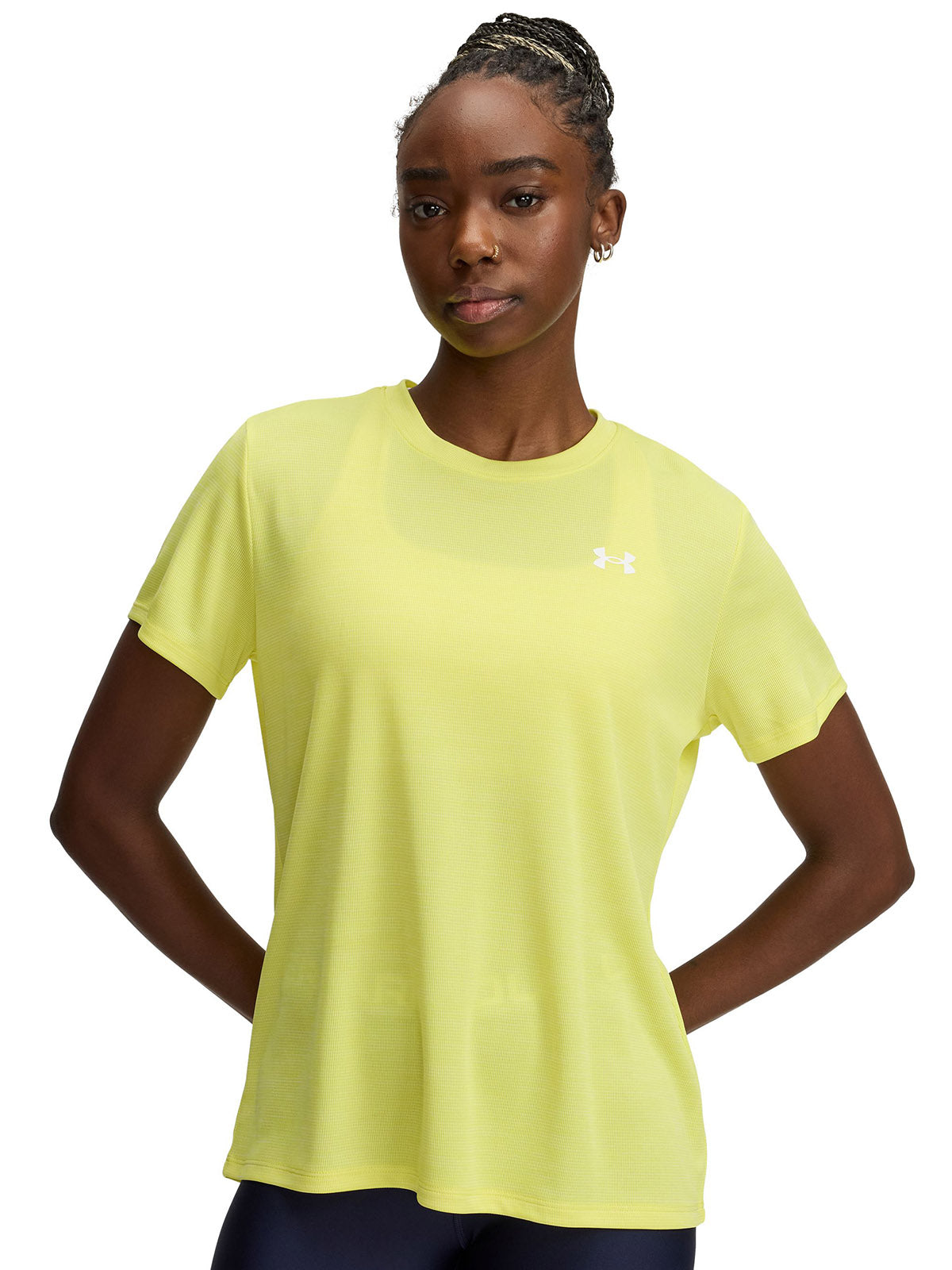 Polera manga corta Under Armour tech amarillo para mujer