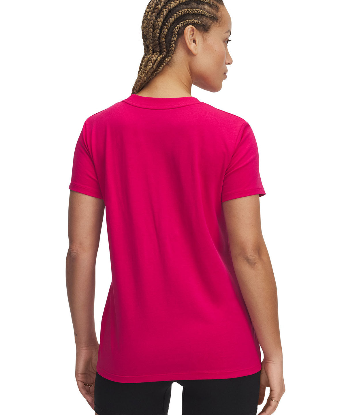 Polera manga corta Under Armour Rival core rosado para mujer