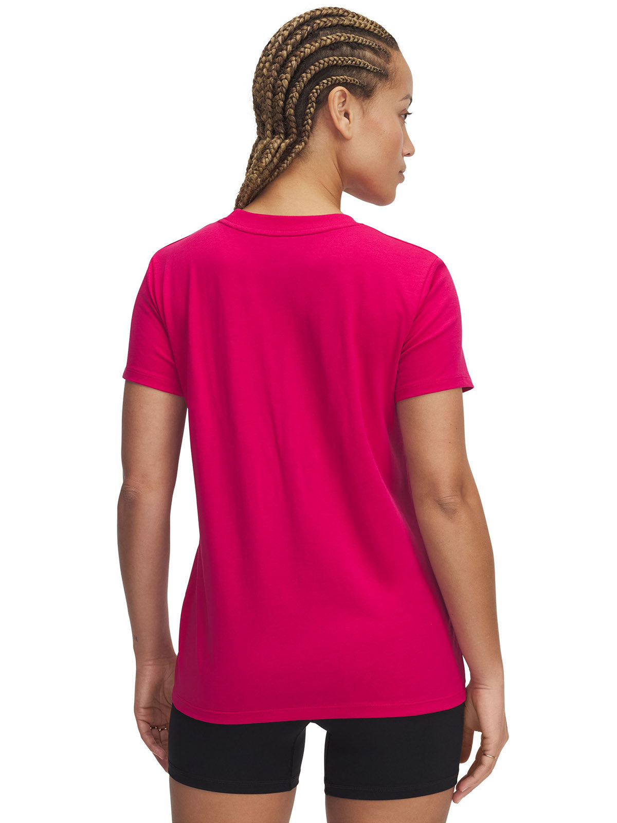 Polera manga corta Under Armour Rival core rosado para mujer