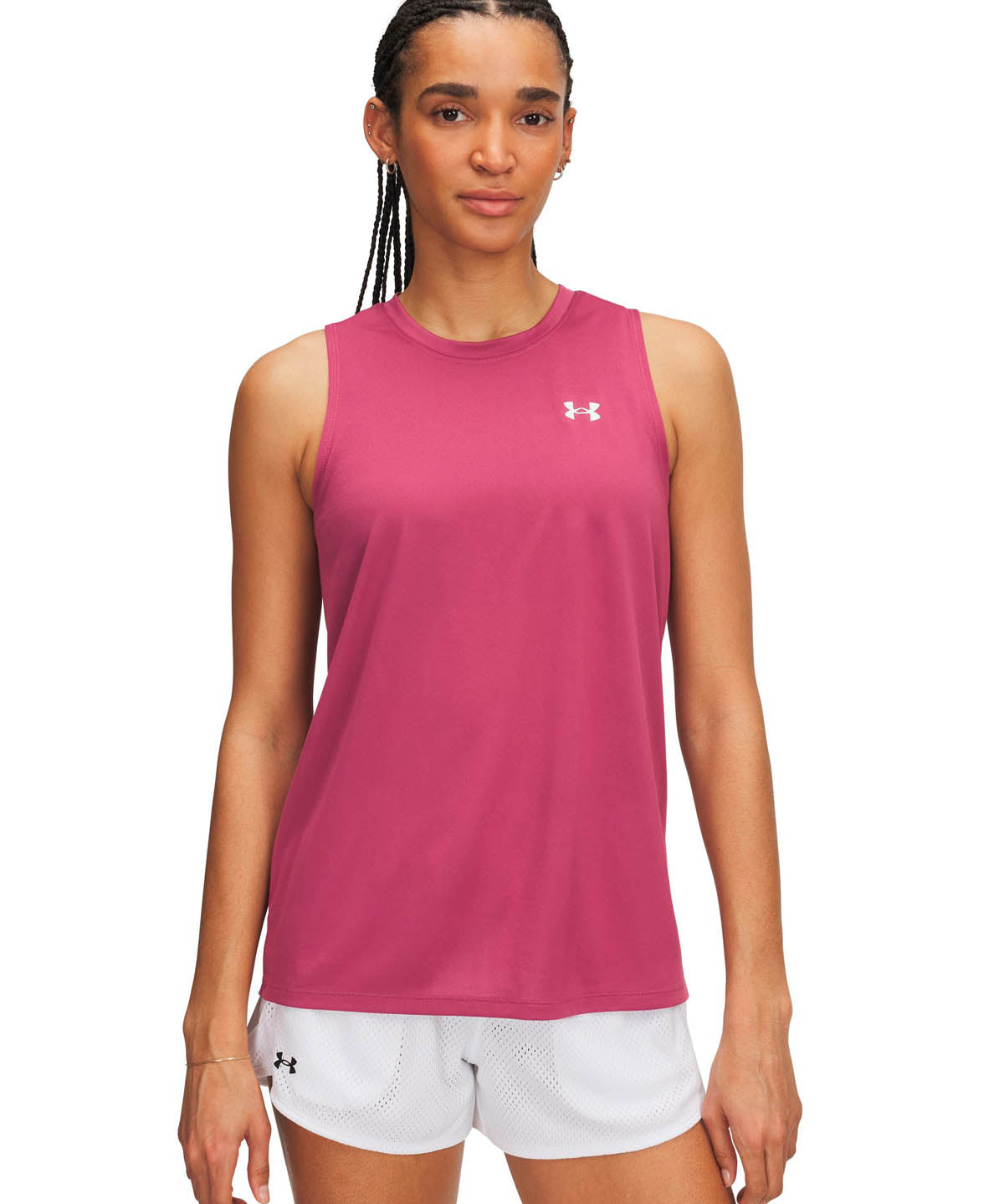 Polera sin mangas de entrenamiento para mujer Tech Rojo Under Armour