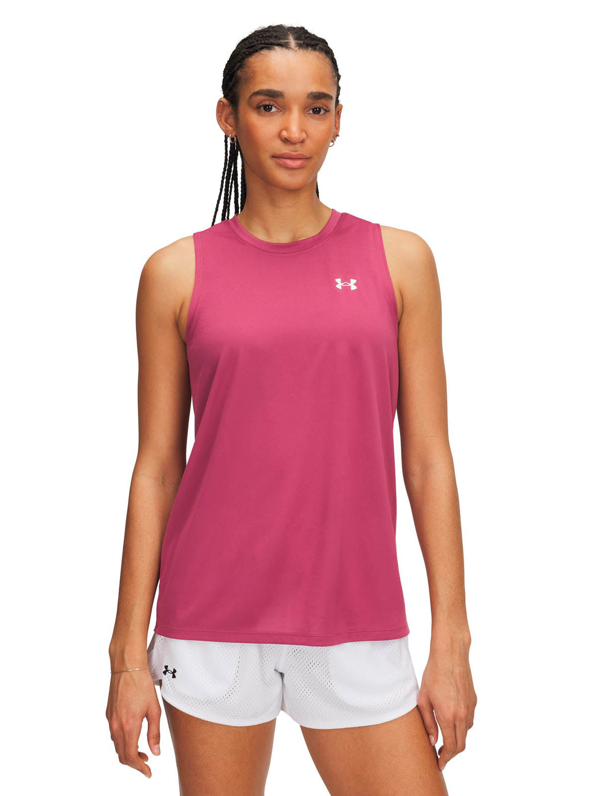 Polera sin mangas de entrenamiento para mujer Tech Rojo Under Armour
