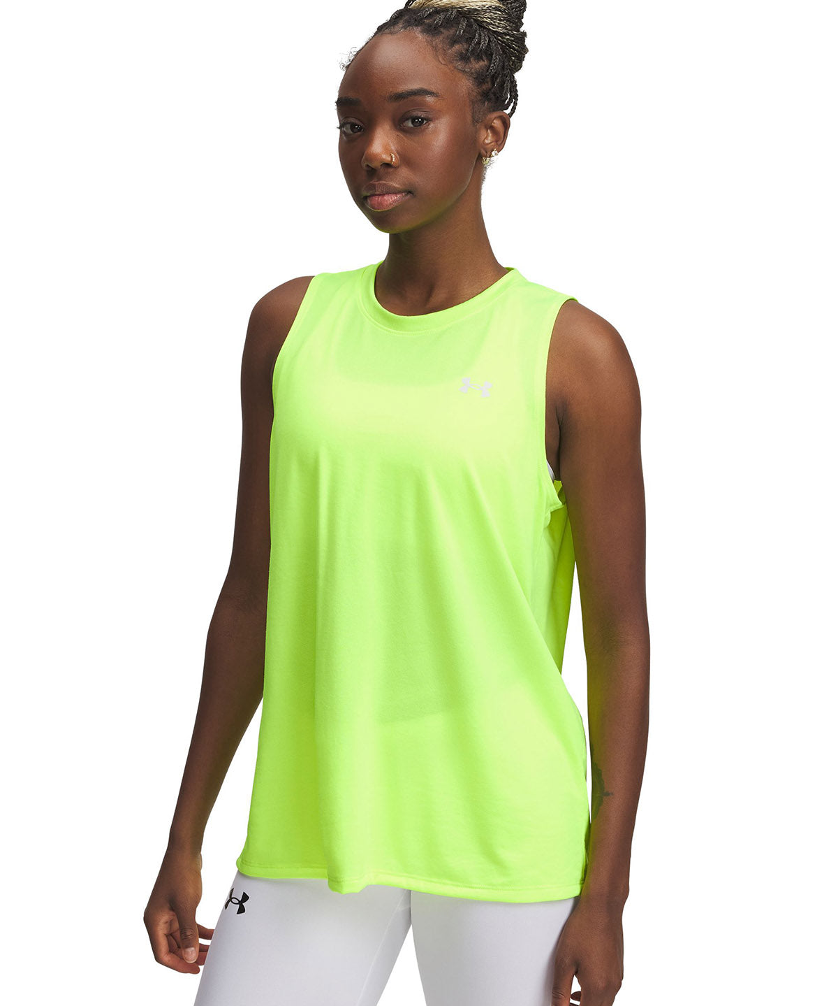 Polera sin mangas Under Armour tech amarillo para mujer