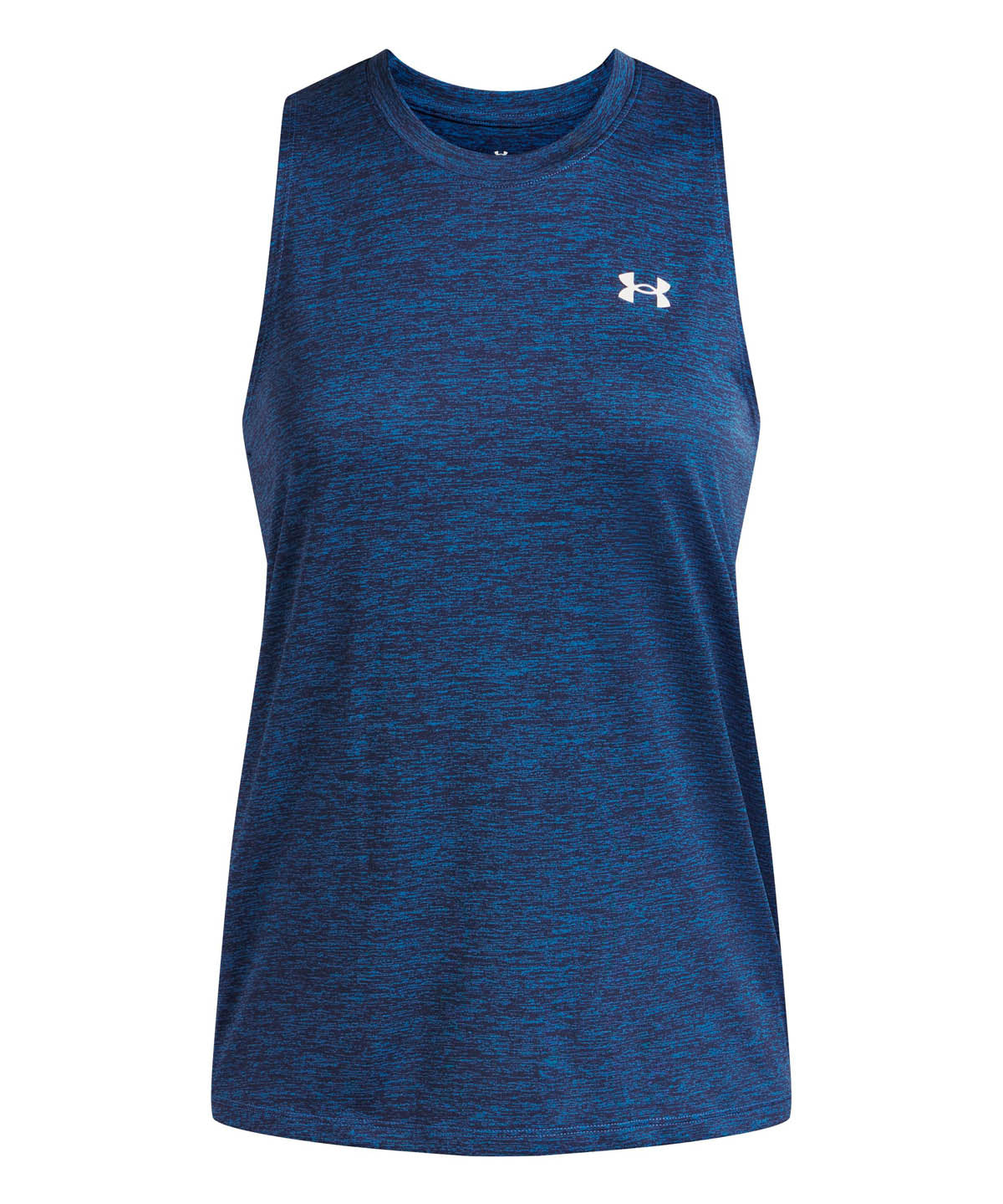 Polera sin mangas de entrenamiento para mujer Tech Twist azul Under Armour