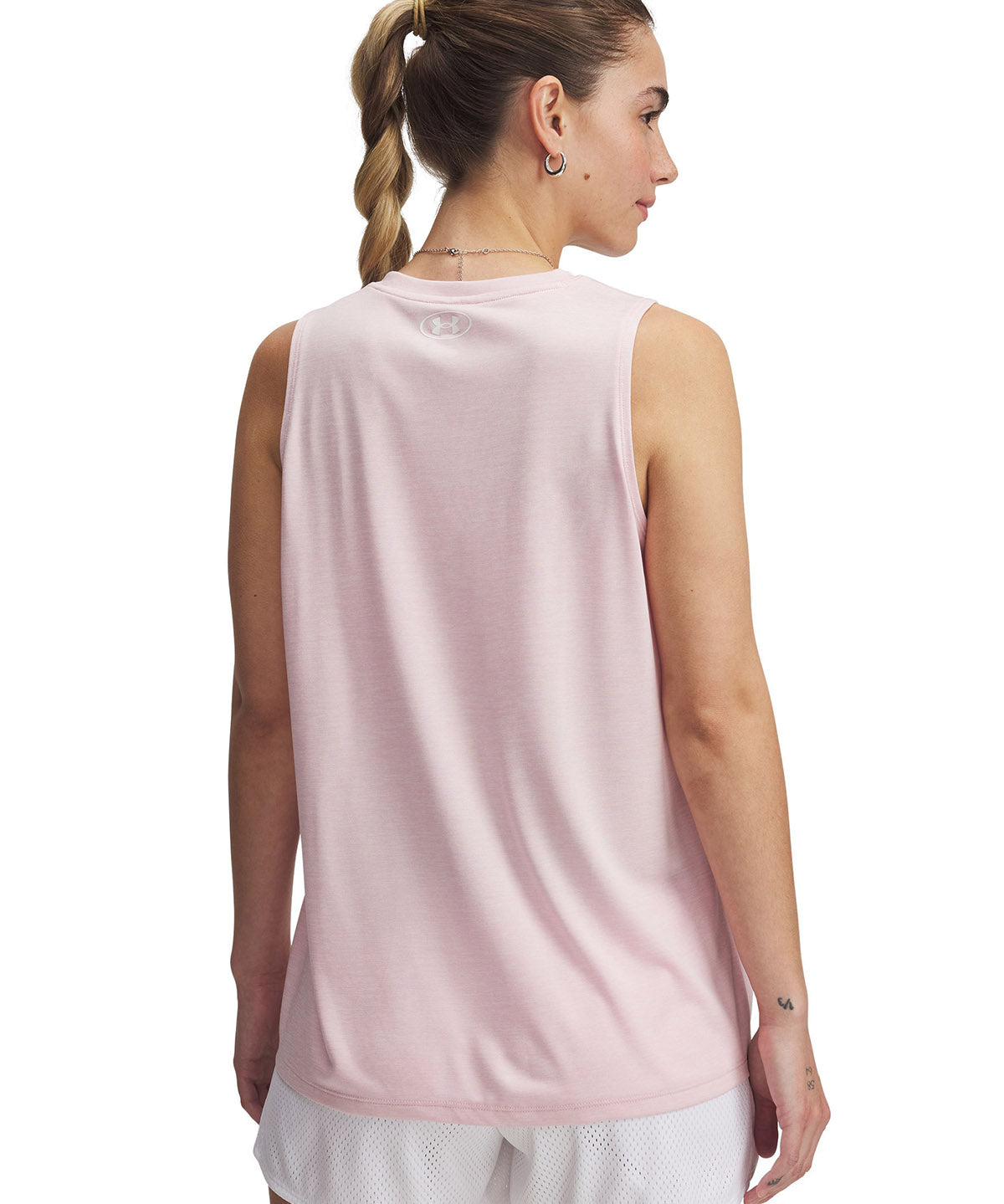 Polera sin mangas Under Armour tech twist rosado para mujer
