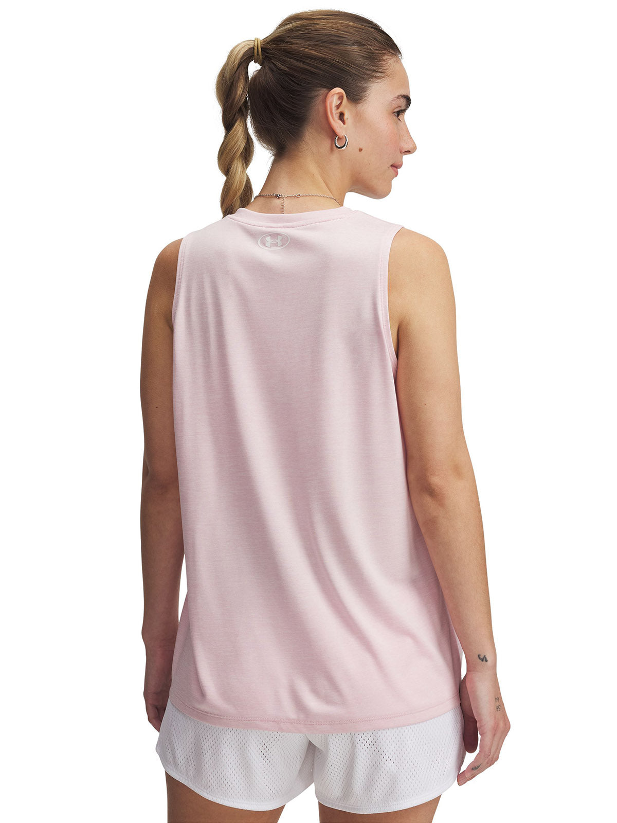 Polera sin mangas Under Armour tech twist rosado para mujer