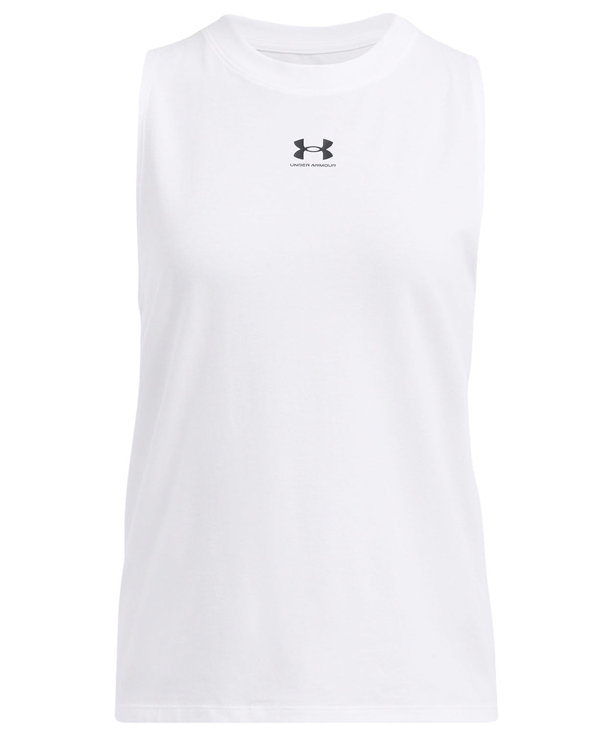 Polera sin mangas Under Armour Rival blanco para mujer