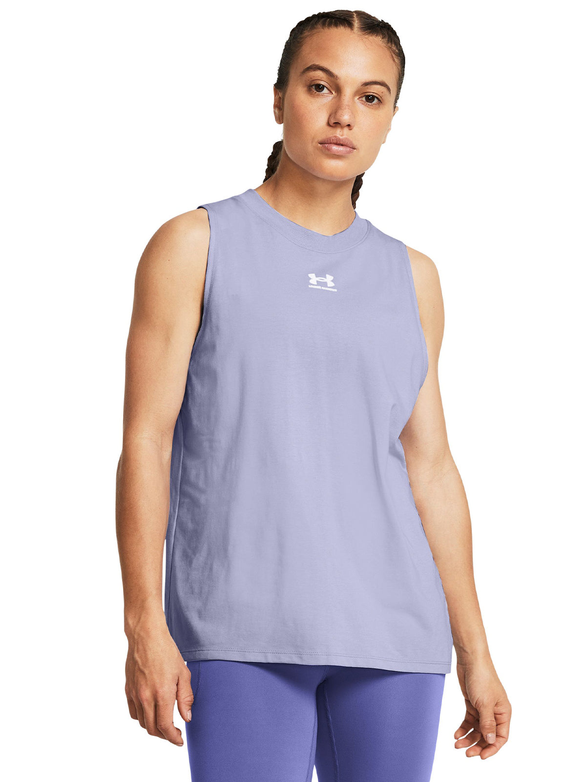 Polera sin mangas UA Off Campus Muscle para mujer