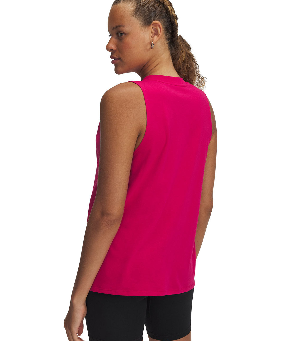 Polera sin mangas Under Armour Rival muscle tank rosado para mujer