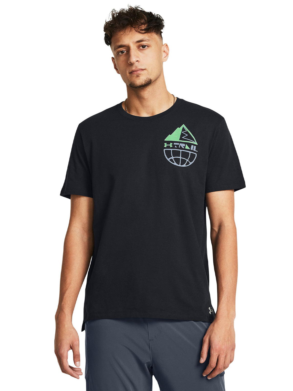 Polera manga corta UA Launch Trail para hombre