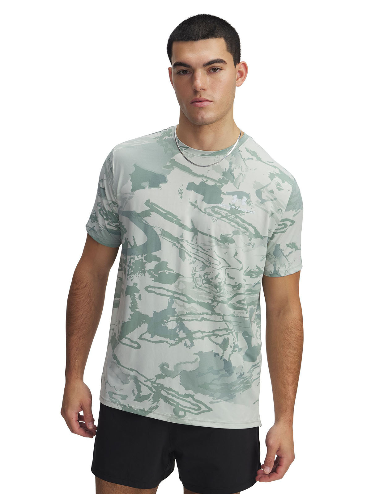 Polera manga corta UA Vanish Energy verde para hombre