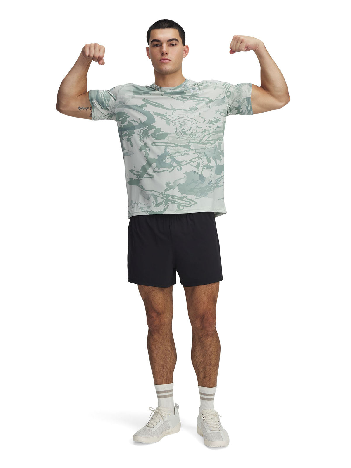 Polera manga corta UA Vanish Energy verde para hombre