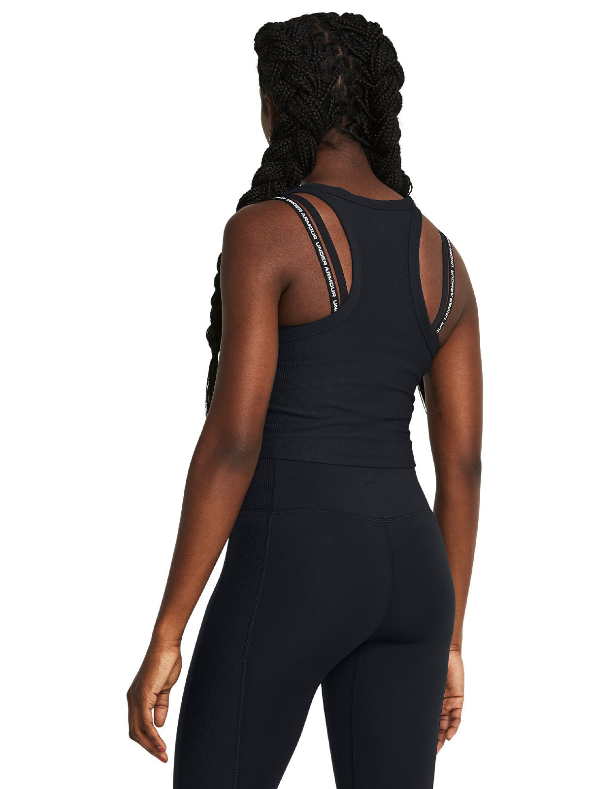 Polera sin mangas corta UA Meridian Rib para mujer