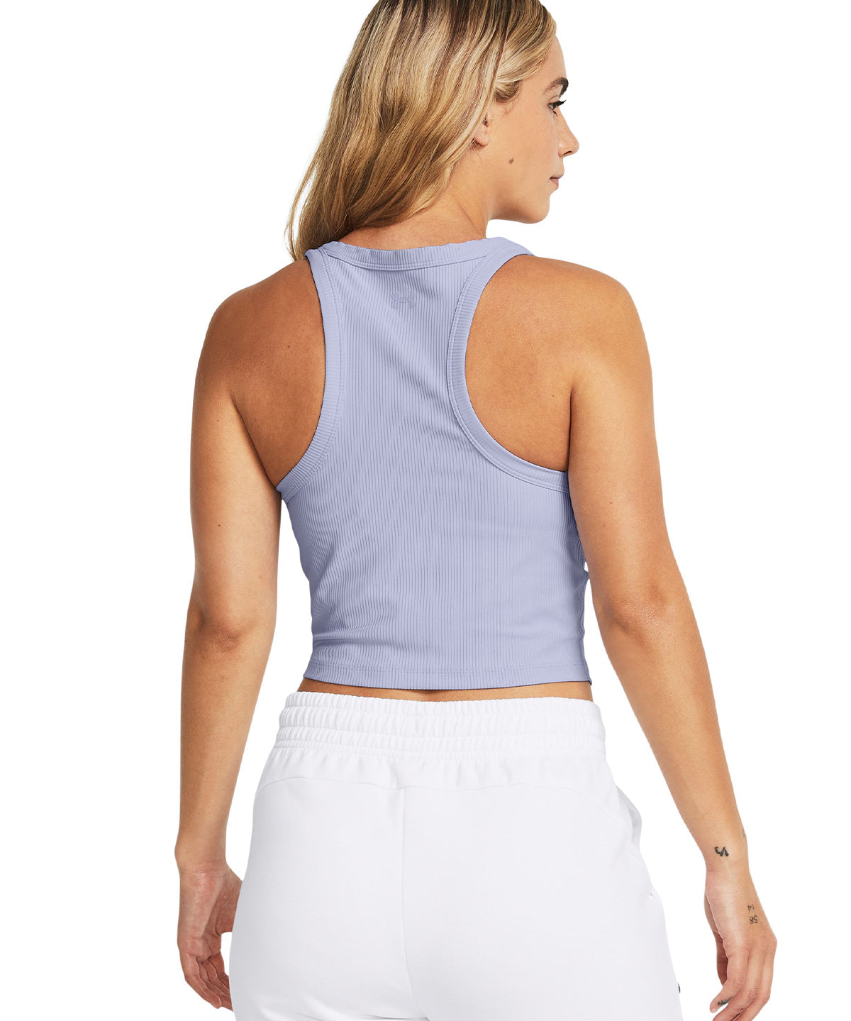 Polera sin mangas corta UA Meridian Rib para mujer