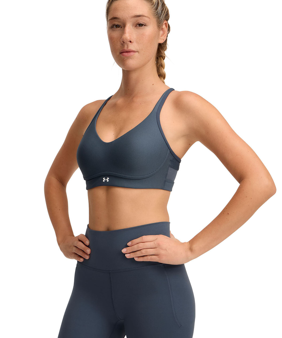 Sostén deportivo Under Armour infinity 2.0 low gris para mujer