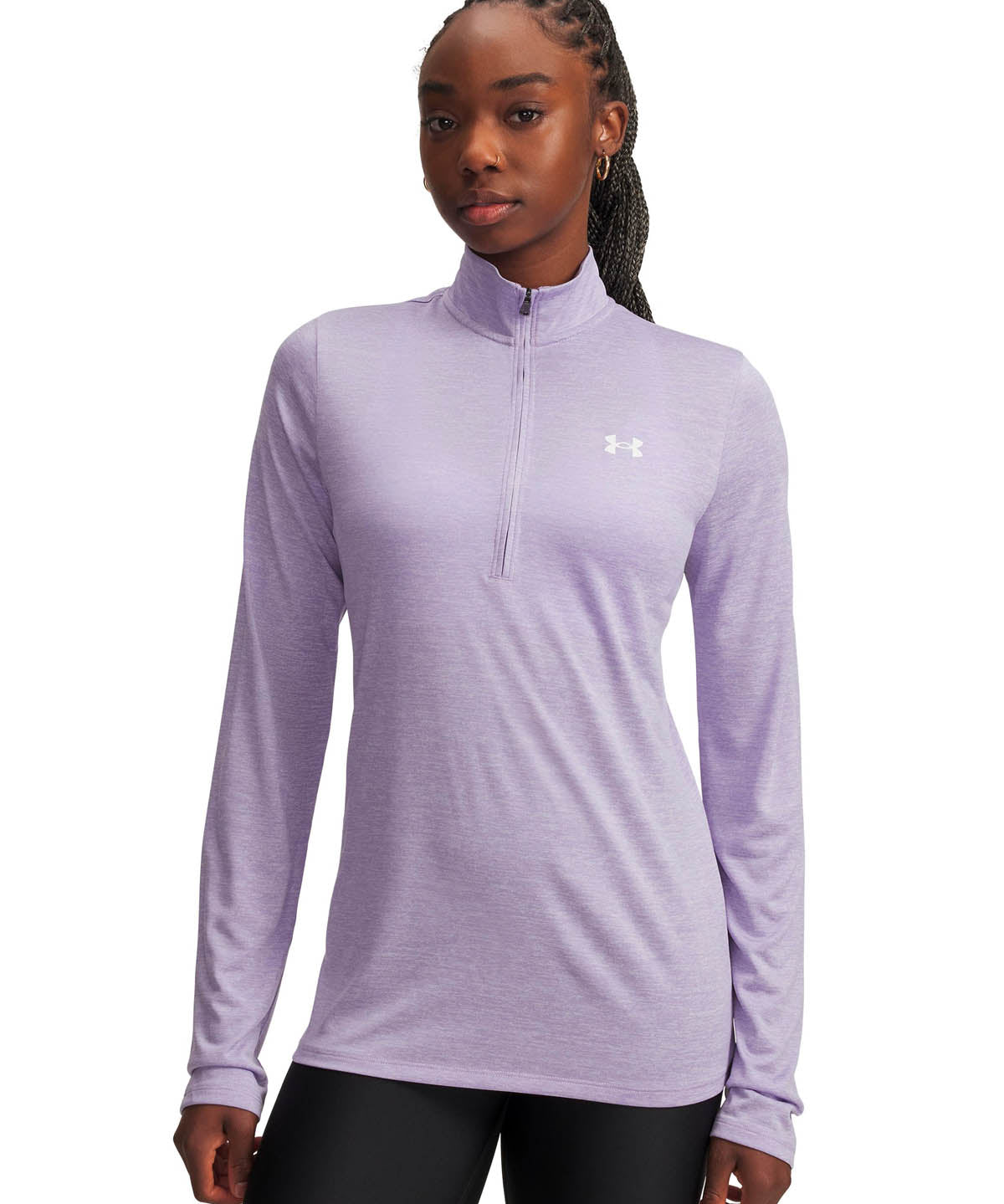Polerón de entrenamiento para mujer Fleece UA Tech ½ Zip Morado Under Armour