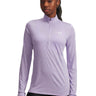 Polerón de entrenamiento para mujer Fleece UA Tech ½ Zip Morado Under Armour