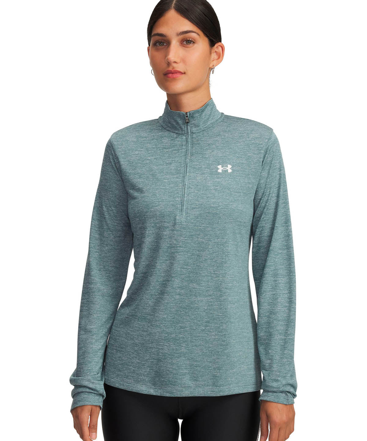 Polerón de entrenamiento para mujer Fleece UA Tech ½ Zip Azul Under Armour