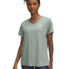 Polera manga corta Under Armour tech twist verde para mujer