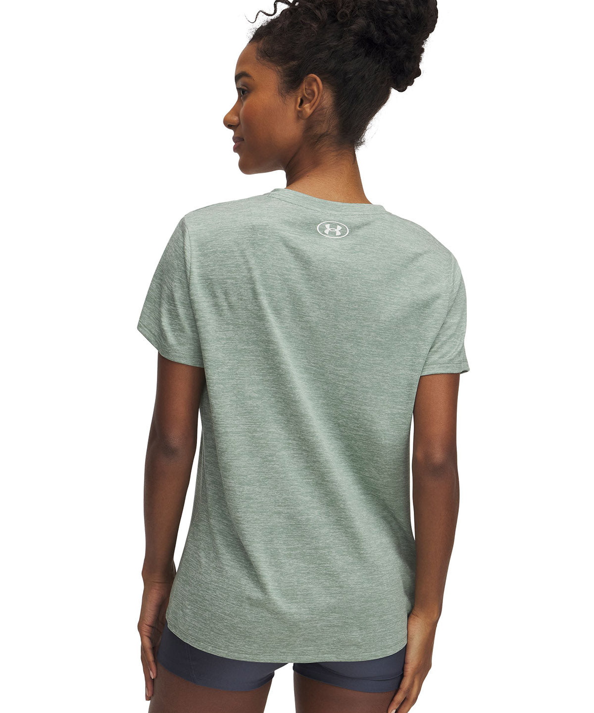 Polera manga corta Under Armour tech twist verde para mujer