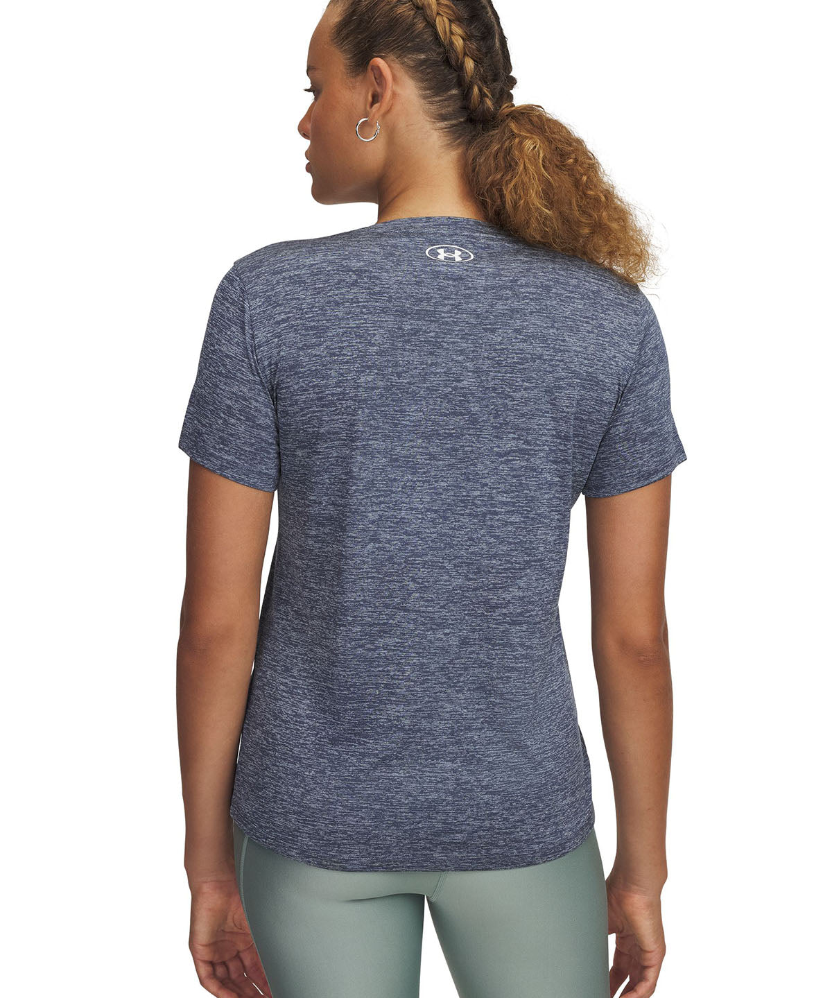 Polera manga corta Under Armour tech twist gris para mujer