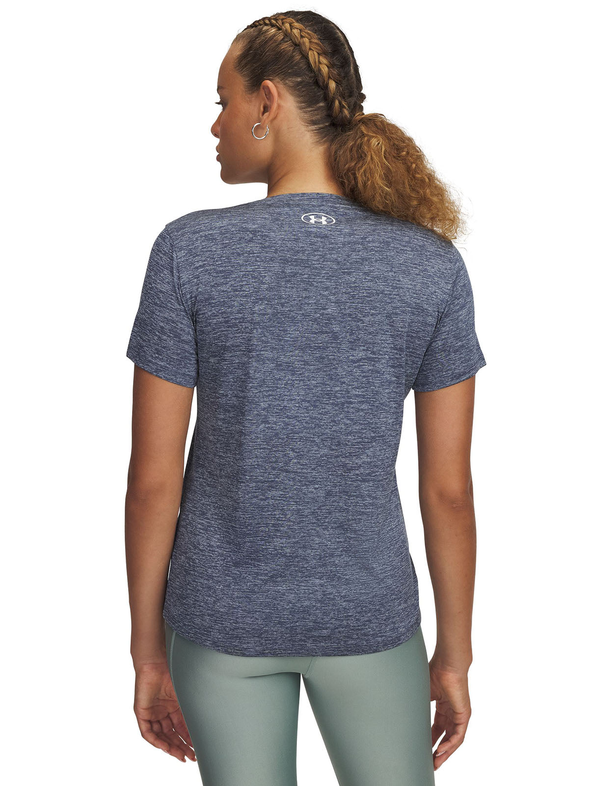 Polera manga corta Under Armour tech twist gris para mujer