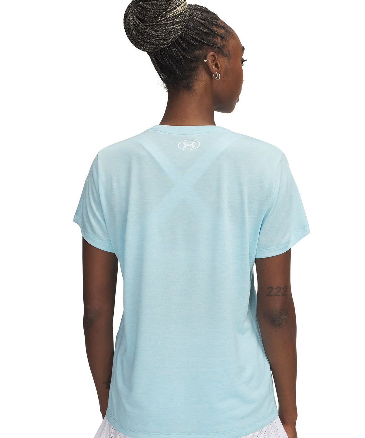 Polera manga corta Under Armour tech twist azul para mujer