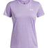 Polera manga corta de entrenamiento para mujer Tech Twist morado Under Armour
