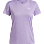 Polera manga corta de entrenamiento para mujer Tech Twist morado Under Armour