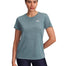 Polera manga corta de entrenamiento para mujer Tech Twist azul Under Armour