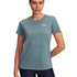 Polera manga corta de entrenamiento para mujer Tech Twist azul Under Armour