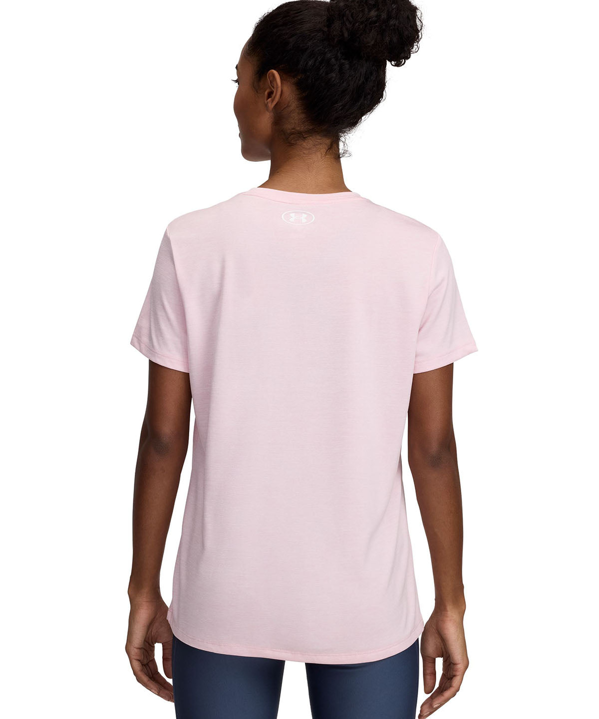 Polera manga corta Under Armour tech twist rosado para mujer