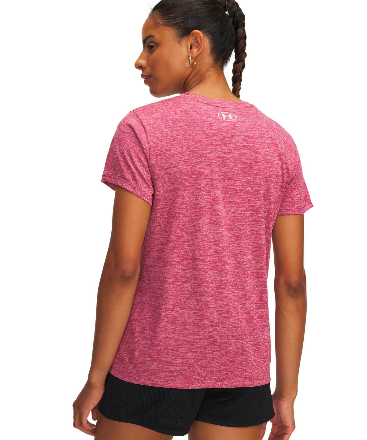 Polera manga corta de entrenamiento para mujer Tech Twist rojo Under Armour