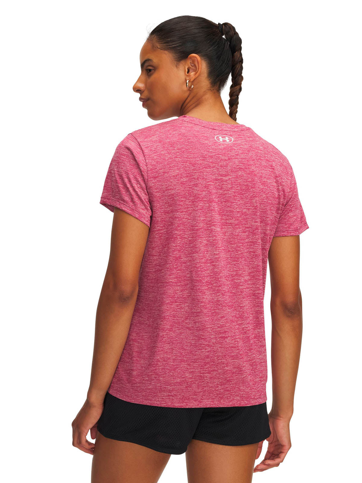 Polera manga corta de entrenamiento para mujer Tech Twist rojo Under Armour