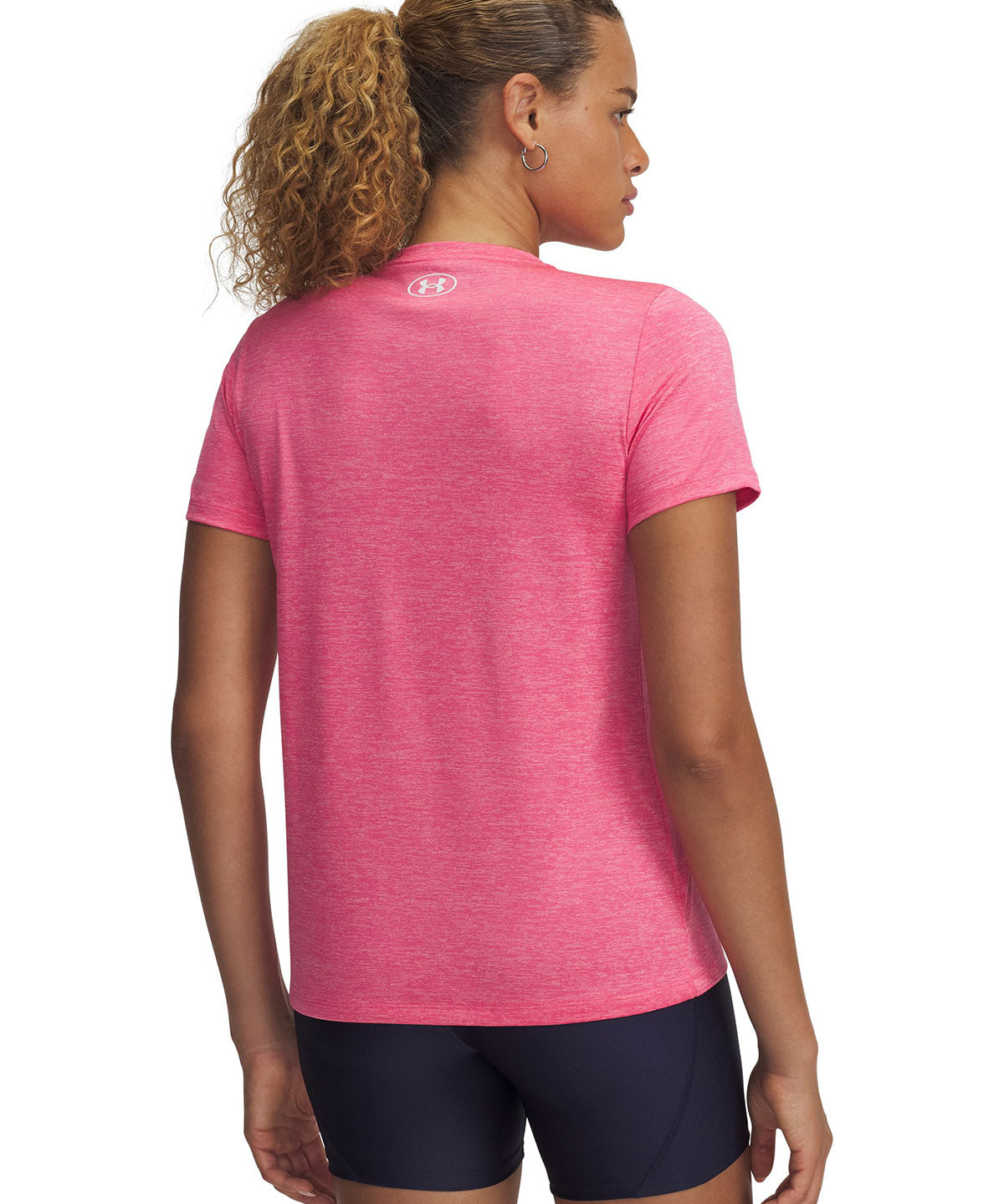 Polera manga corta Under Armour tech twist rosado para mujer