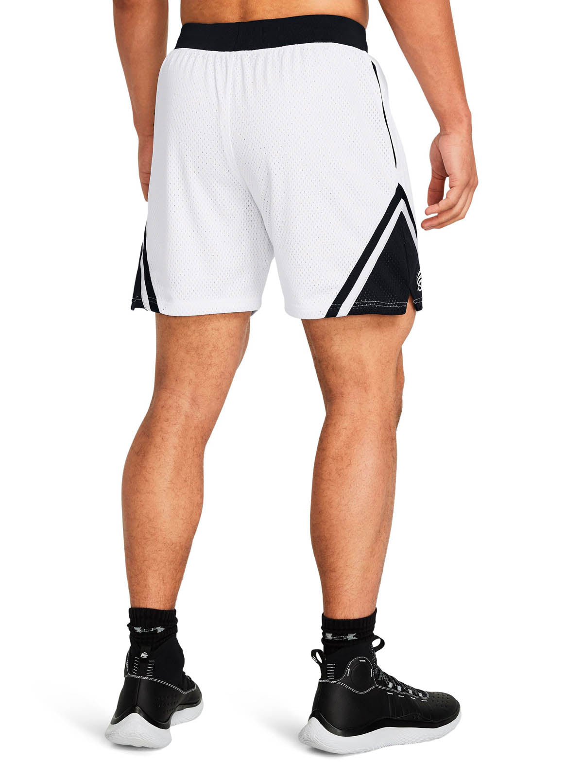 Short Basketball para Hombre Curry mesh short 4 Blanco Under Armour
