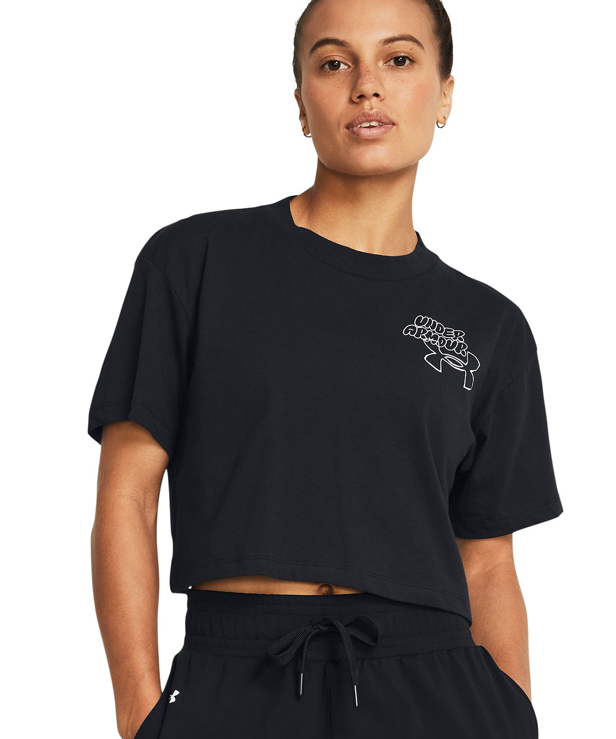 Polera manga corta UA Bubble Script para mujer