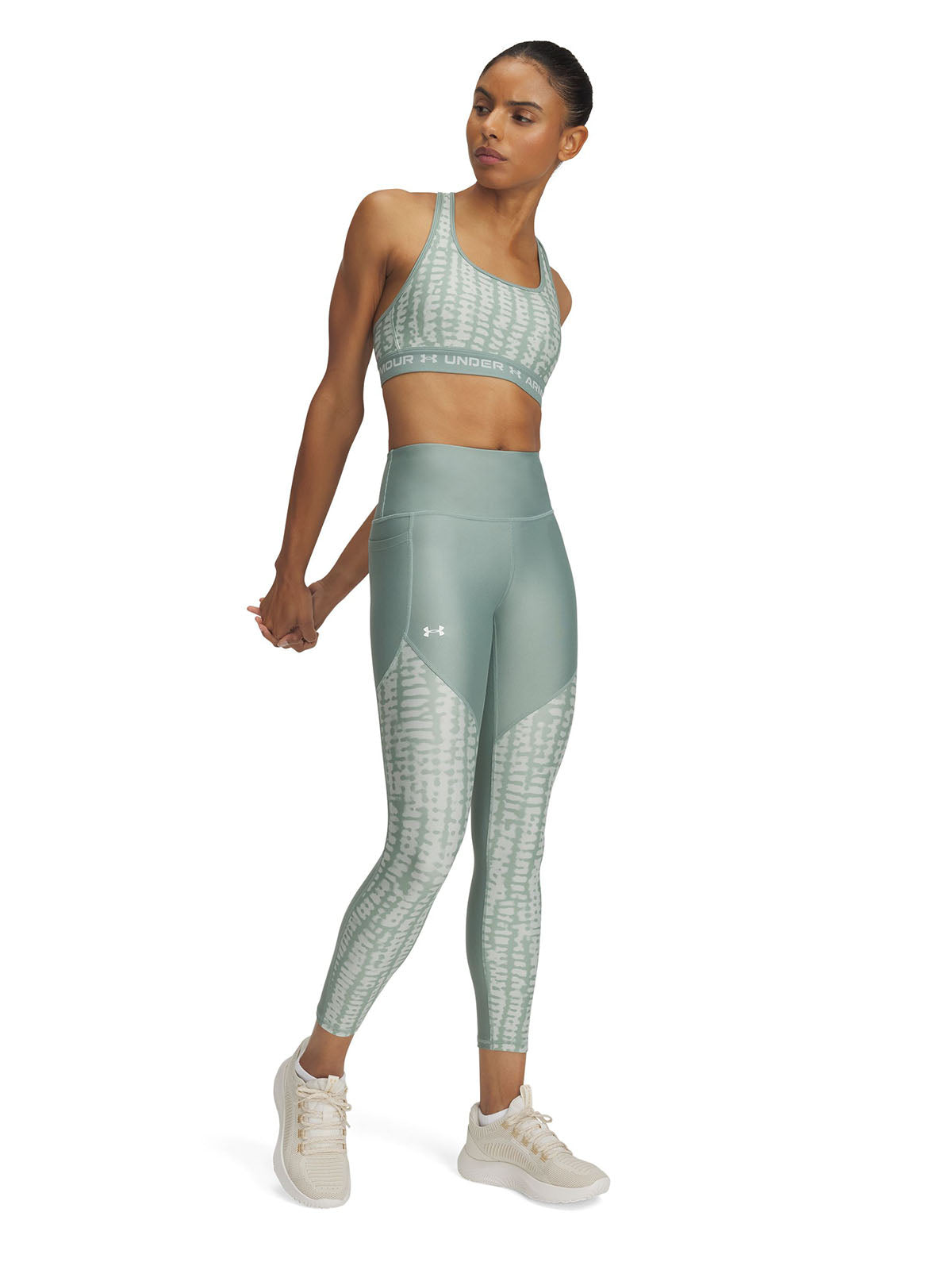 Calzas Under Armour tech verde para mujer