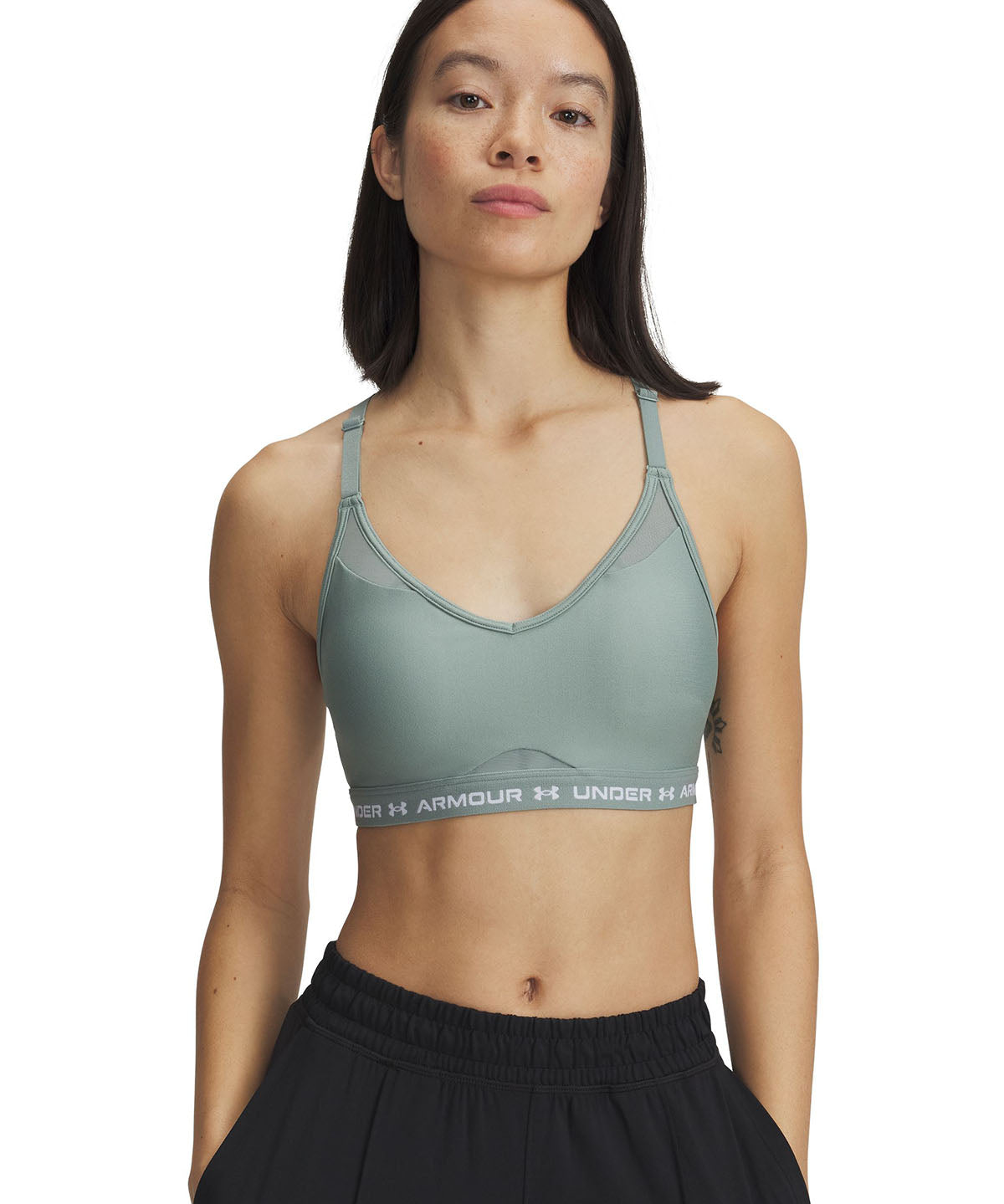 Sostén deportivo Under Armour crossback low verde para mujer