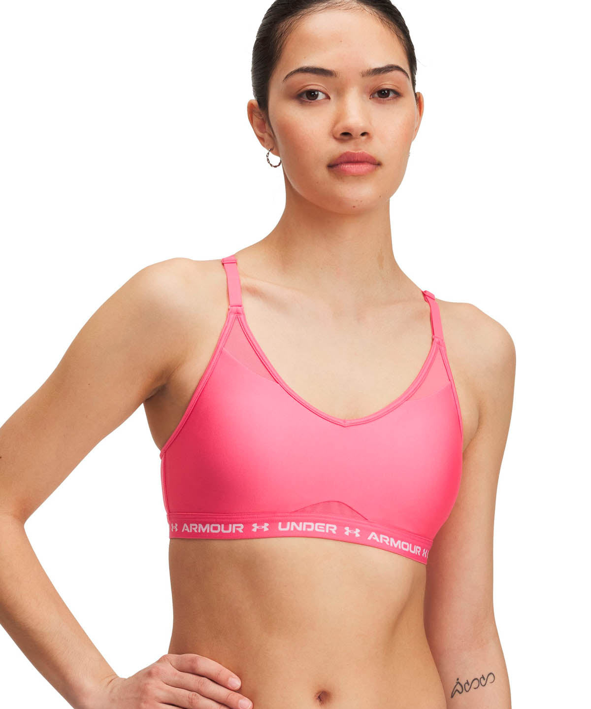 Peto de entrenamiento para mujer Crossback Low rosado Under Armour