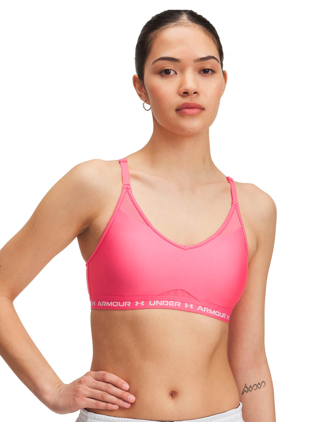 Peto de entrenamiento para mujer Crossback Low rosado Under Armour