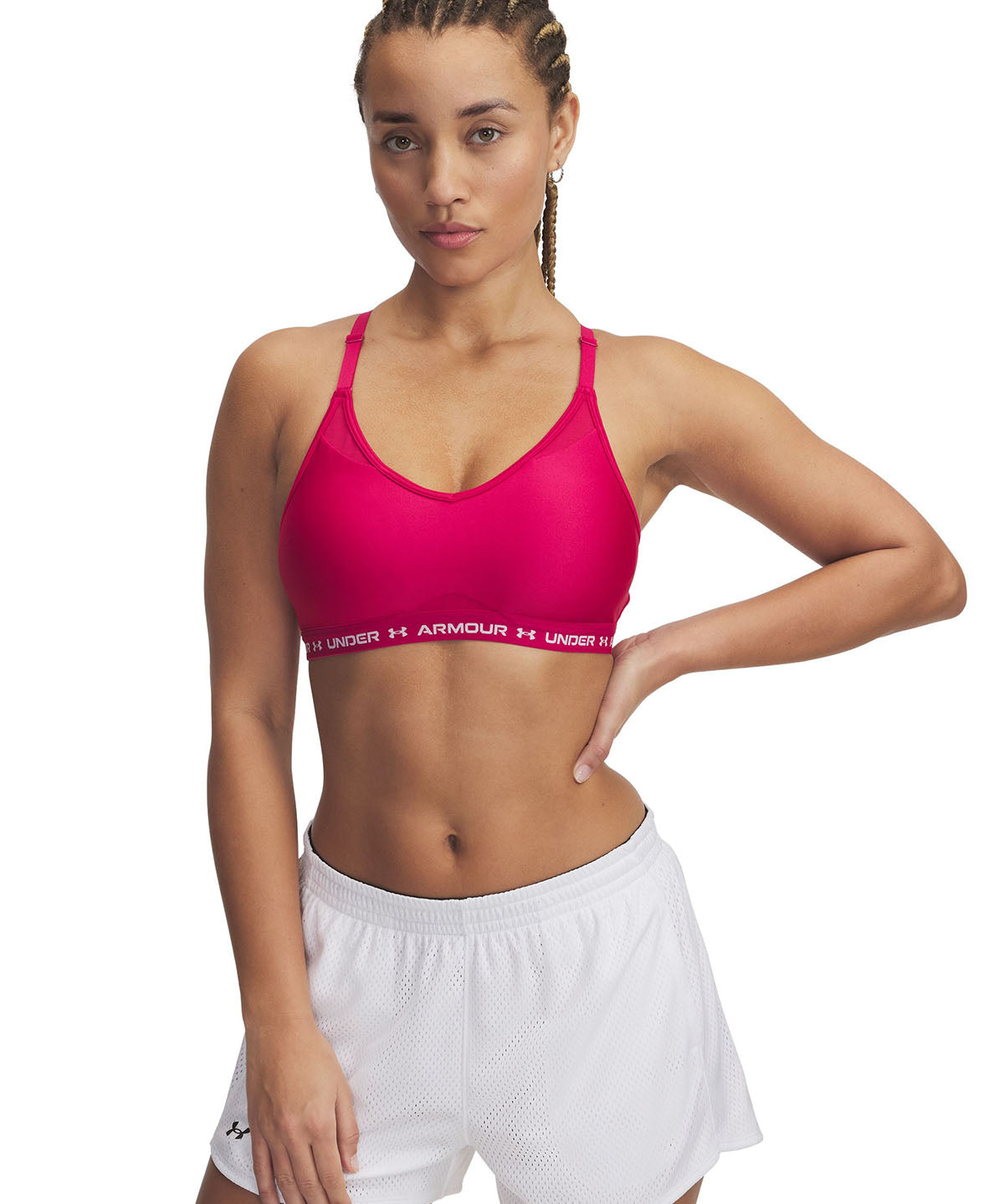 Sostén deportivo Under Armour crossback low morado para mujer