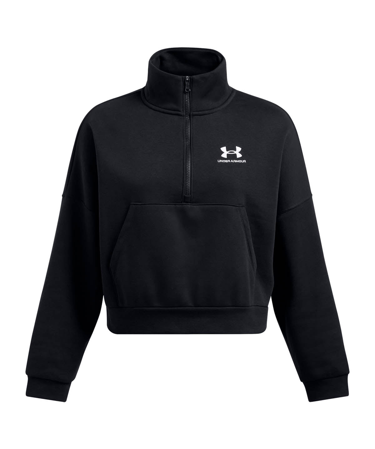 Polerón Lifestyle para mujer Icon Fleece Oversized ½ Zip negro Under Armour