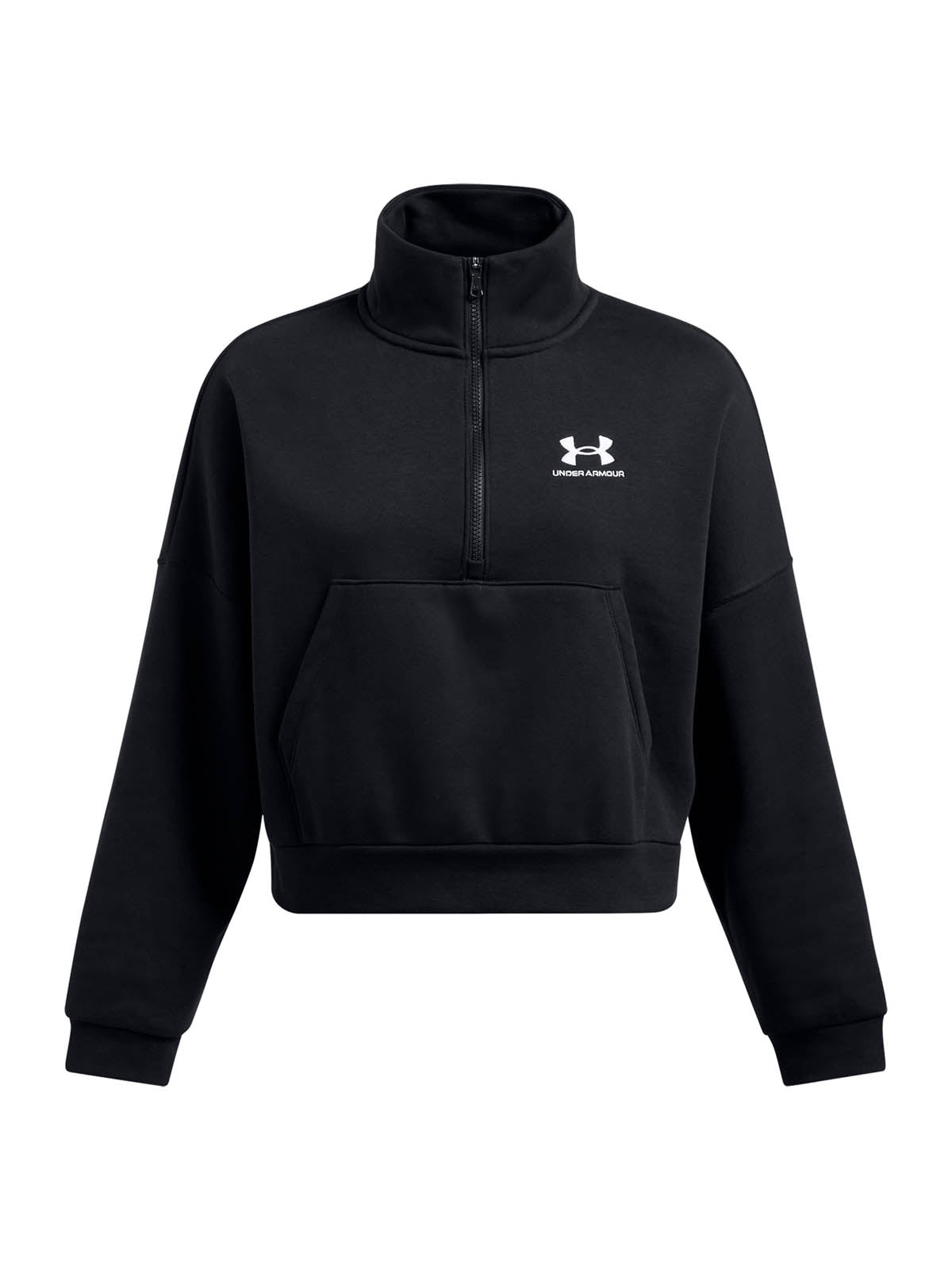 Polerón Lifestyle para mujer Icon Fleece Oversized ½ Zip negro Under Armour