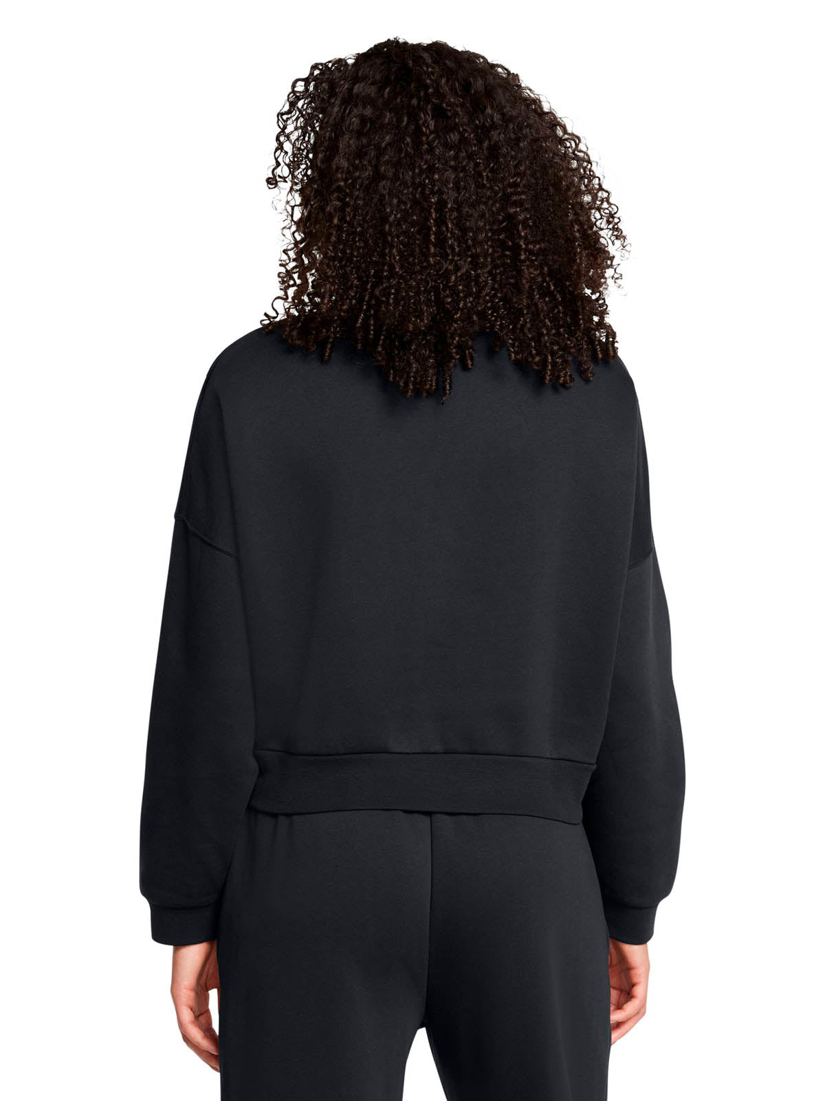 Polerón Lifestyle para mujer Icon Fleece Oversized ½ Zip negro Under Armour