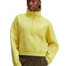 Polerón Lifestyle para mujer Icon Fleece Oversized ½ Zip amarillo Under Armour