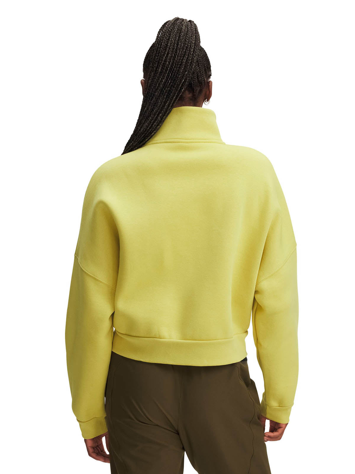 Polerón Lifestyle para mujer Icon Fleece Oversized ½ Zip amarillo Under Armour