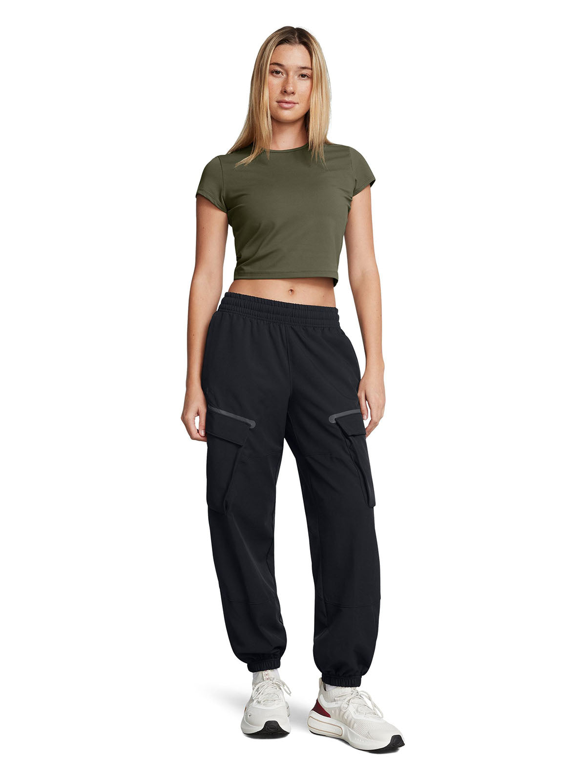 Pantalón Under Armour Unstoppable cargo negro para mujer