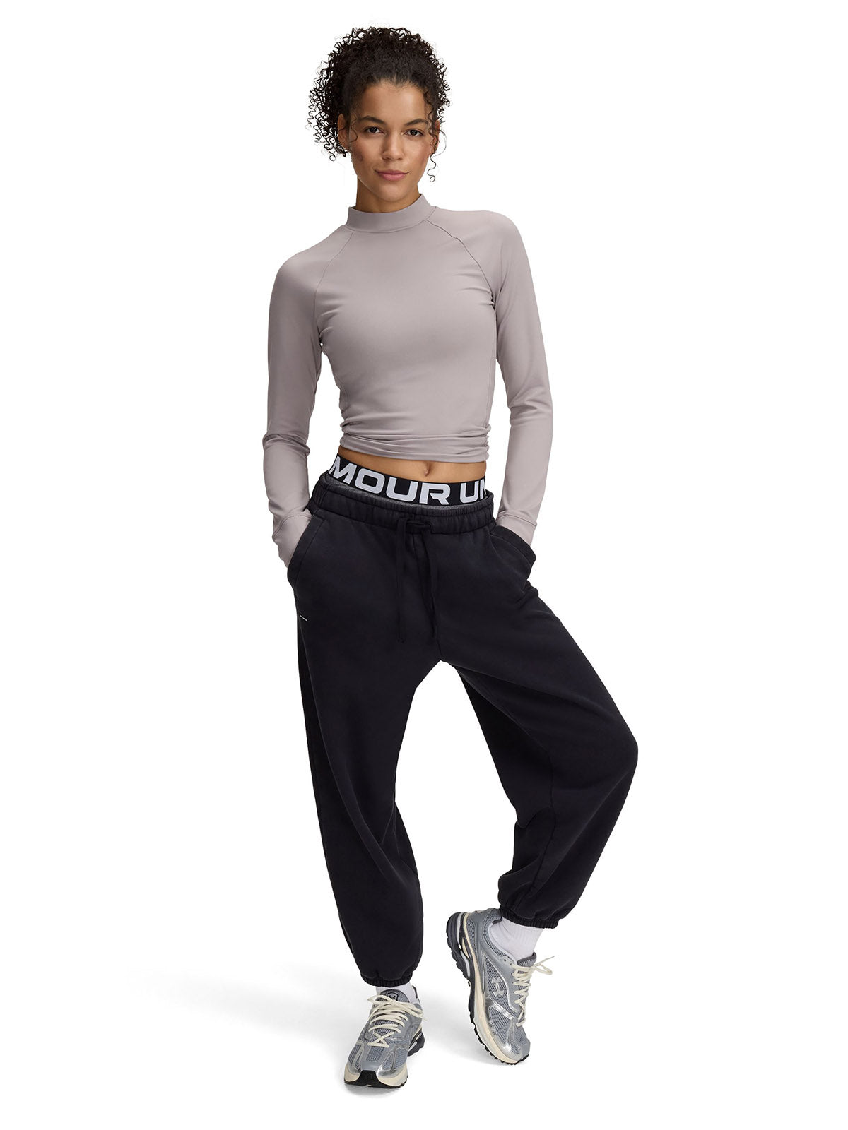 Pantalones Oversize UA Icon Fleece para mujer