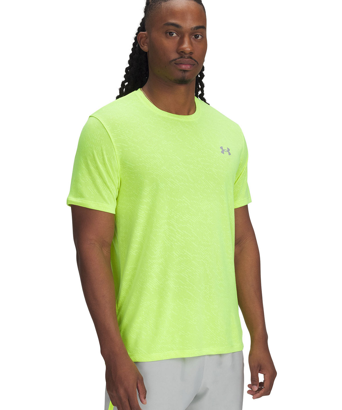 Polera manga corta Under Armour launch camo amarillo para hombre